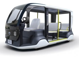 Toyota APM: El coche oficial de los Juegos de Tokio 2020 Toyota APM tres cuartos
