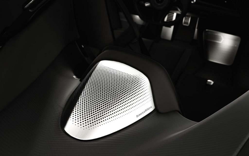 Detalle de altavoz en el McLaren Speedtail