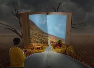 ¿Quieres moverte? Sólo puedes hacerlo por estos motivos Imagen artística de un libro que tiene dentro una carretera