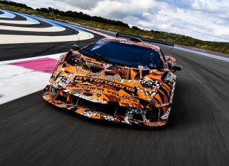 Éste es el ‘Lambo’ que no podrás sacar a la calle Imagen frontal del Lamborghini SCV12