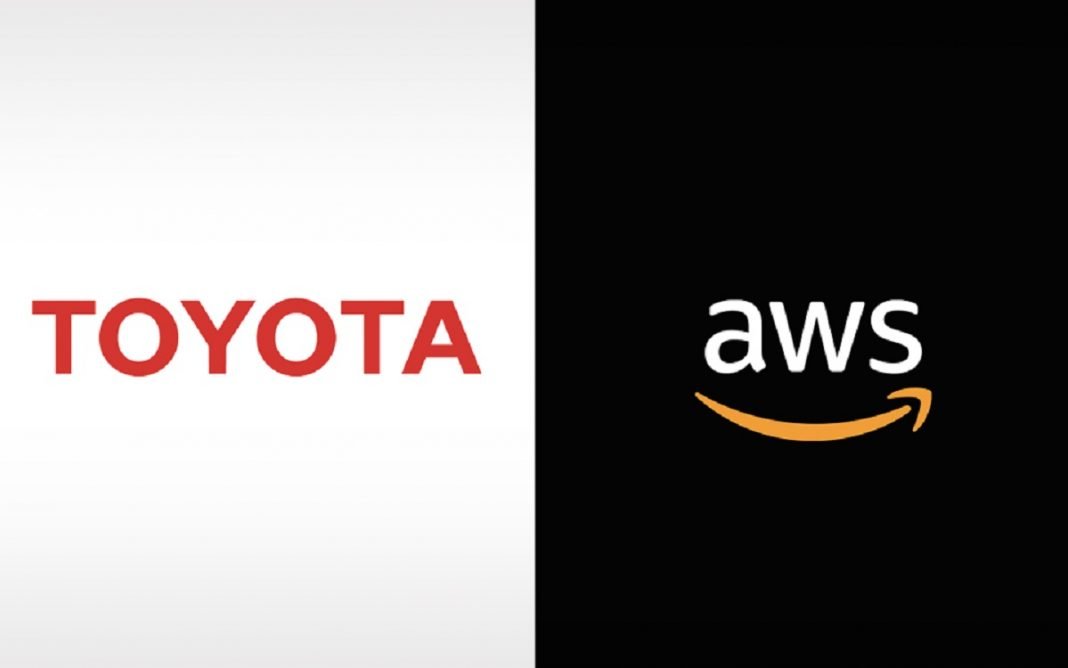 Logotipos de Toyota y Amazon Web Services
