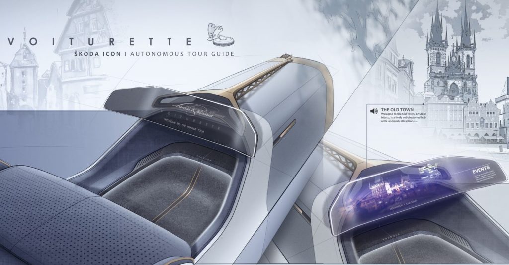 Habitáculo del concept Skoda Voiturette