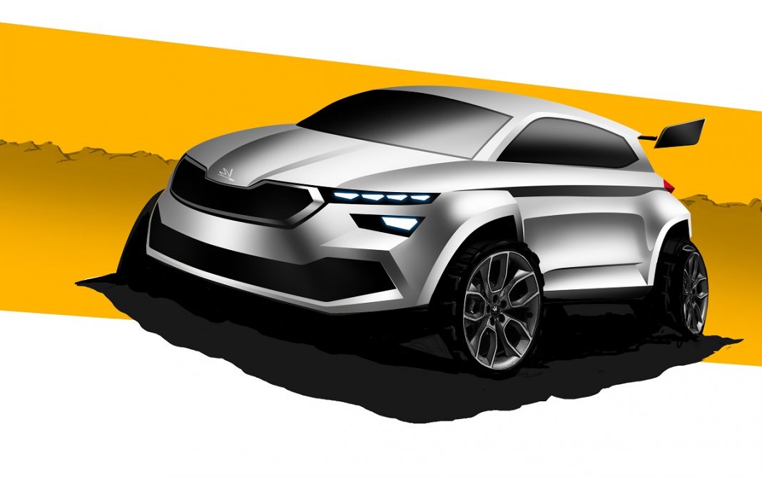 Boceto del prototipo de Skoda Kamiq diseñado por estudiantes