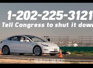 El vídeo por el que Tesla se pelea con un político millonario Tesla Model 3 tres cuartos frontal anuncio The Dawn Project
