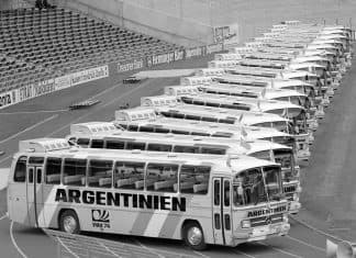 Mundial de Fútbol: Esta es la historia de los autobuses en el Campeonato Alemania ’74 Imagen de los autobuses del Mundial 1974