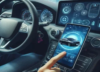 Cómo evitar que tu teléfono cause un problema de ciberseguridad en tu auto Imagen de un móvil en el interior de un vehículo