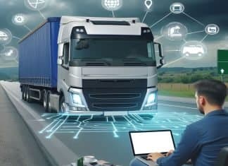 ¿Es posible ciberatacar un camión? En realidad, ya se ha demostrado… Imagen de persona controlando camión con ordenador