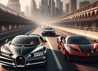 Bugatti, Ferrari, Maserati y Rolls Royce: Las llamadas a revisión ‘más caras’ de 2023 Imagen de un Ferrari y un Bugatti en la carretera