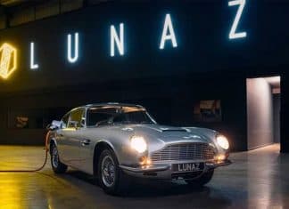 Cómprale este Aston Martin eléctrico a Beckham por un millón de euros Aston Martin DB6 Lunaz tres cuartos frontal