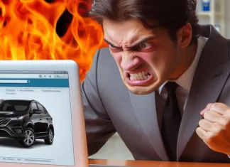 Día de Internet Segura: Evita estafas al comprar o vender un coche online Imagen artística de una persona enfrenta da a u ordenador.