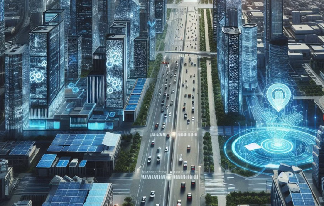 IMagen de una ciudad conectada del futuro