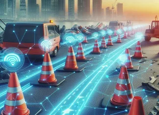 Qué son los conos conectados de la DGT y cómo el ‘Internet de las carreteras’ puede ayudar a la Seguridad Vial Imagen de una carretera con conos