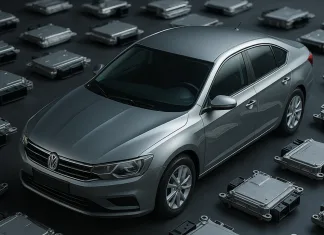 Qué deberían tener en cuenta los expertos para que los ‘cerebros’ del coche sean ciberseguros imagen artística de un vehículo rodeado de centralitas