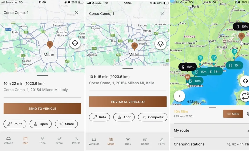 Imagen de la actualizada app de Cupra