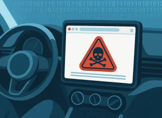 ¿Es el navegador web de tu coche lo más vulnerable ante un ciberataque? Imagen artística de un navegador dentro de un coche