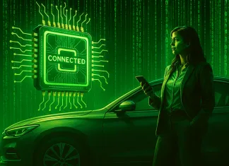 ¿Por qué es importante cuidar la ciberseguridad de los chips que llevan los vehículos? Imagen de un vehículo que dispone de un chip encima