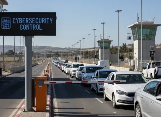 Israel podría limitar la importación de vehículos… ¡si no son ciberseguros! Vehículos haciendo cola para entrar en Israel