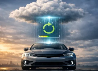 Qué retos de ciberseguridad deben afrontar las actualizaciones de los vehículos Imagen simula descarga desde la nube