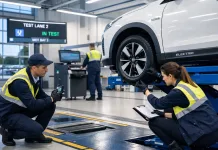 ¿Es cierto que los ‘sencillos’ coches eléctricos son los que más suspenden la ITV? Imágenes de operarios en la ITV viendo coche eléctrico