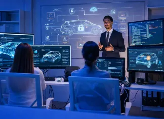 Abierta la convocatoria para la segunda edición del máster que va a cambiar tu vida -profesional- y la de miles de conductores Imagen de alumnos cursando Máster de Cybermovilidad