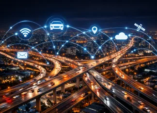 ¿Pueden existir los vehículos conectados en cualquier lugar del mundo? Imagen de una ciudad hiperconectada