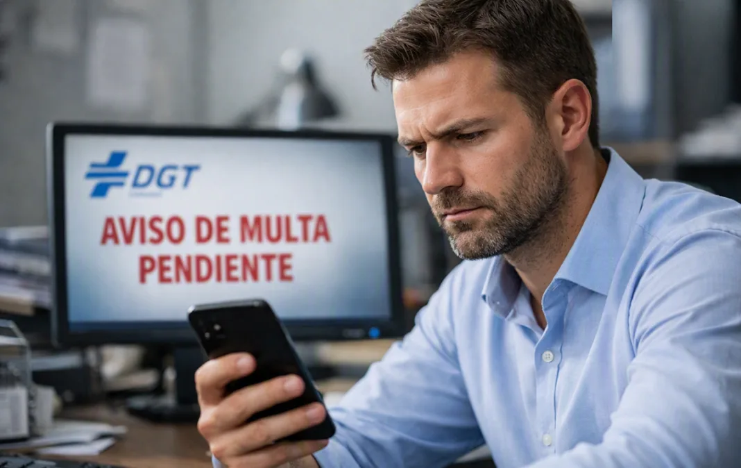 Imagen de una persona mirando su móvil