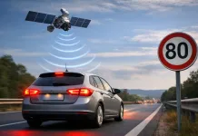 ¿De verdad se podría limitar la velocidad de los coches… por satélite? Vehículo frena por un satélite