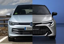 Volkswagen Golf Hybrid: el precio y otros datos del rival que en Toyota llevan esperando más de 16 años imagen frontal comparativa entre un VW Golf y un Toyota Corolla