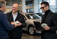 Una persona tiene que pagar su coche dos veces… ¡debido a que sufrió una ciberestafa! Imagen un hombre paga el precio de su coche dos veces