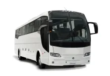 Así es el Volkswagen que ofrece hasta… ¡48 plazas! Imagen tres cuartos delantera de un Volkbus